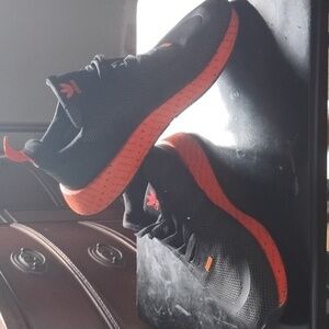 Adidas Men's Black and Orange Sneakers